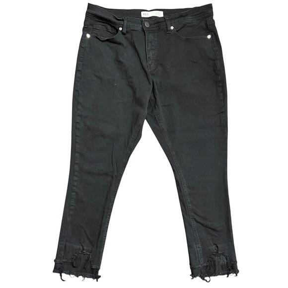 BKE Denim - BKE Black GABBY Skinny Jeans Distressed Frayed Hem Women's Size 31